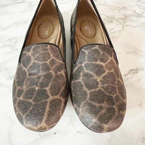 Harmony 783 Brown‎ Giraffe Slip On Grounding Loafers Women's Size 9.5 - Picture 3 of 10
